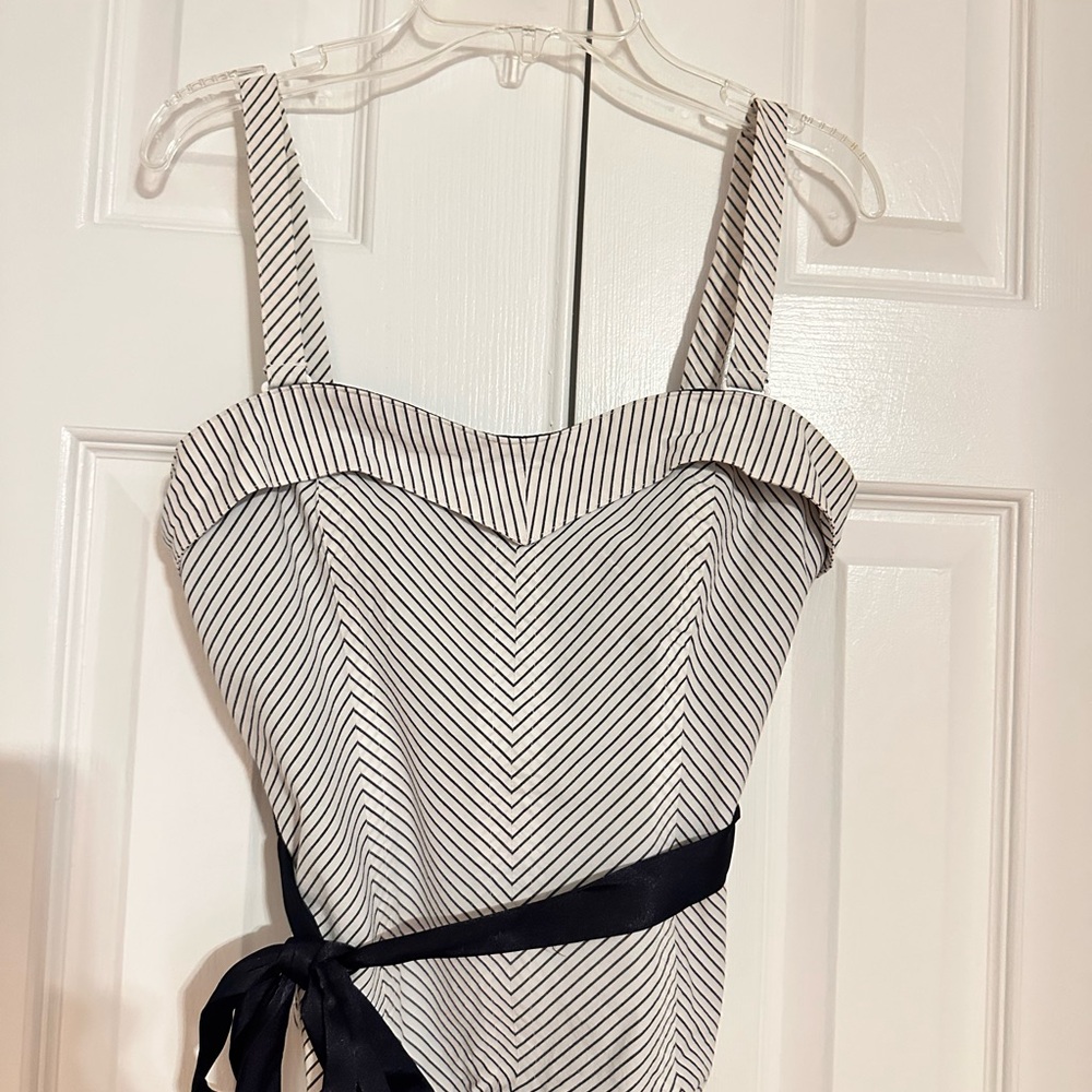 H&M Black and White Striped Dress